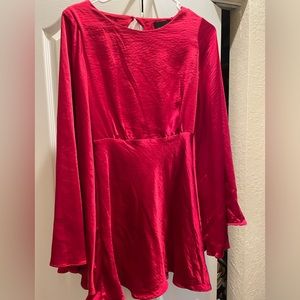New with tags red silk dress